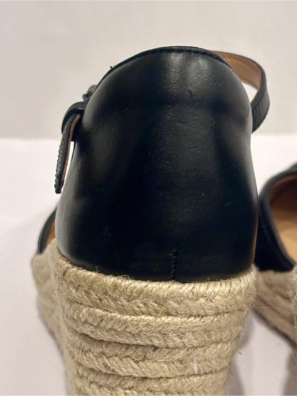 Naturalizer Black Espadrille Wedge Sandals Size 9.5 Comfort Shoes - Picture 12 of 16